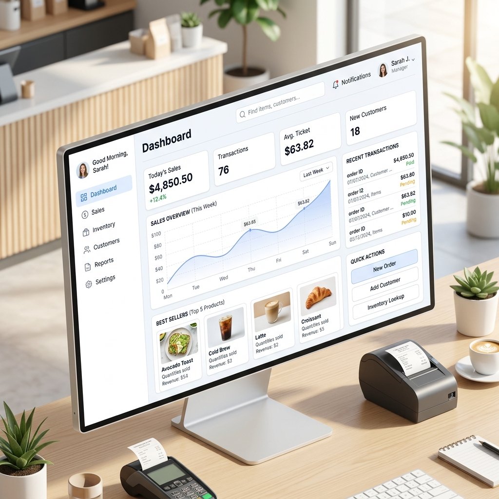 Food Logic cloud POS and raw material inventory management software dashboard for restaurants and fast food businesses in Pakistan